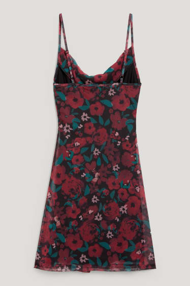 Clockhouse Girls - CLOCKHOUSE - Figurbetontes Kleid - geblümt - schwarz