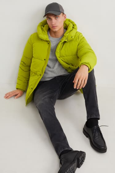 Herren - Steppjacke mit Kapuze - hellgrün