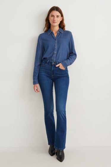 Damen - Jeansbluse - jeans-blau