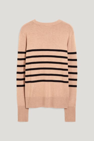 Damen - Pullover - taupe
