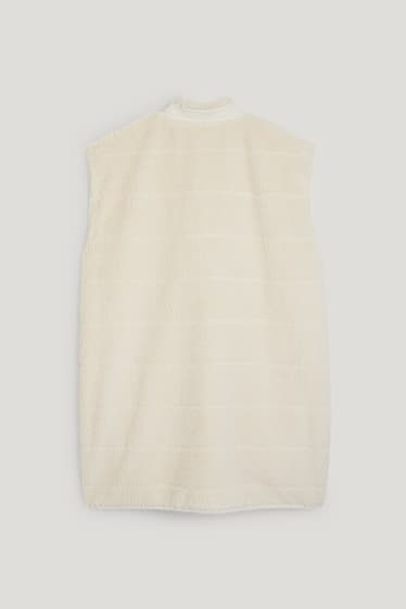 Men XL - Teddy fur waistcoat - cremewhite