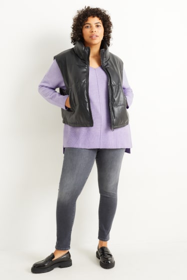 Damen - Pullover - violett