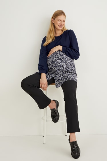 Damen - Still-Sweatshirt - 2-in-1-Look - dunkelblau