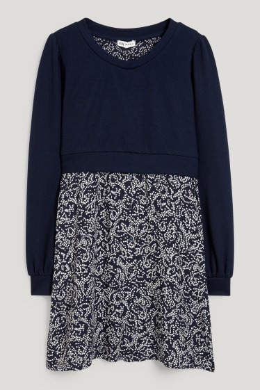 Damen - Still-Sweatshirt - 2-in-1-Look - dunkelblau