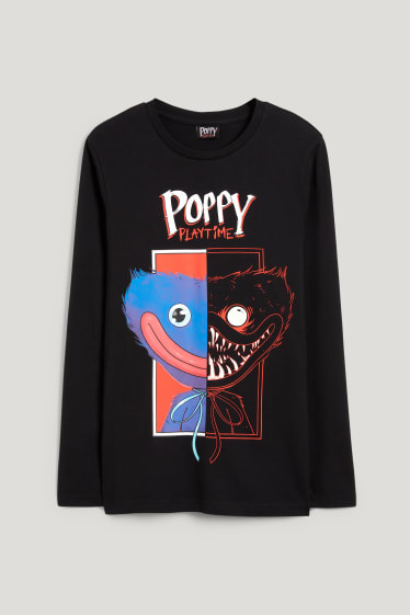 Kids Boys - Poppy Playtime - Langarmshirt - Glow in the Dark - schwarz