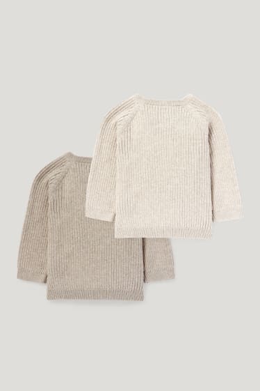 Baby Boys - Multipack 2er - Baby-Pullover - hellbraun