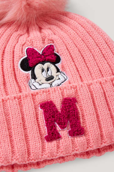 Niñas - Minnie Mouse - gorro de punto - fucsia