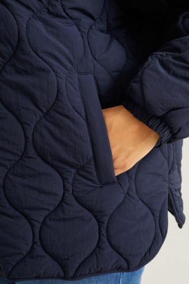 Women - Quilted jacket - dark blue