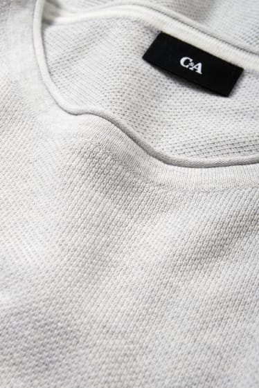 Herren XL - Pullover - hellgrau-melange