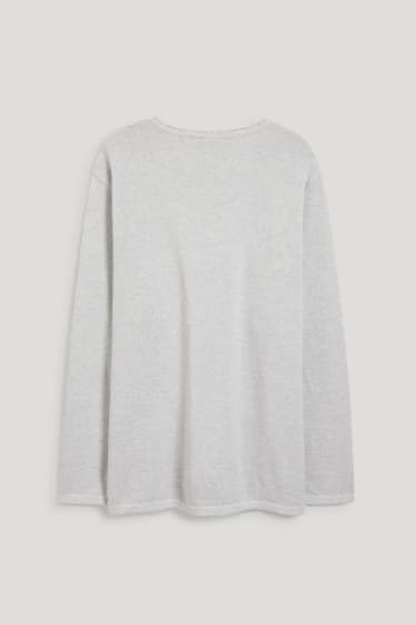 Herren XL - Pullover - hellgrau-melange