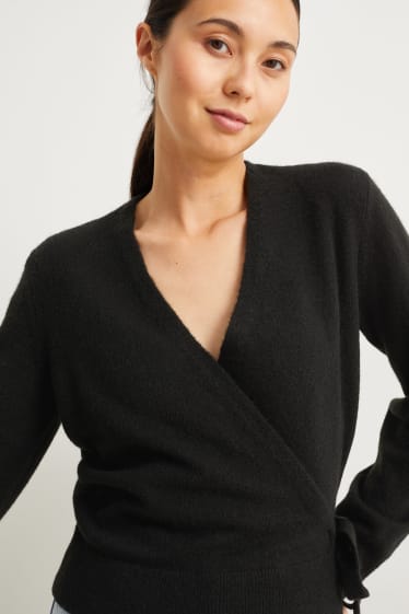 Damen - Strickjacke - schwarz