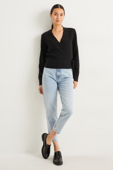 Damen - Strickjacke - schwarz
