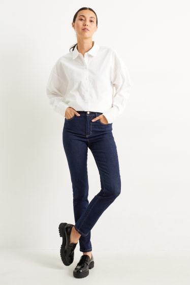 Mujer - Slim jeans - high waist - LYCRA® - vaqueros - azul oscuro