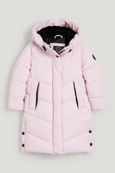 Toddler Girls - Steppjacke mit Kapuze - hellrosa