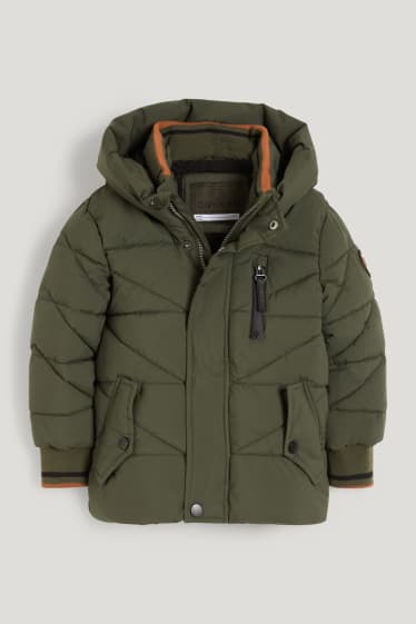Toddler Boys - Steppjacke mit Kapuze - dunkelgrün