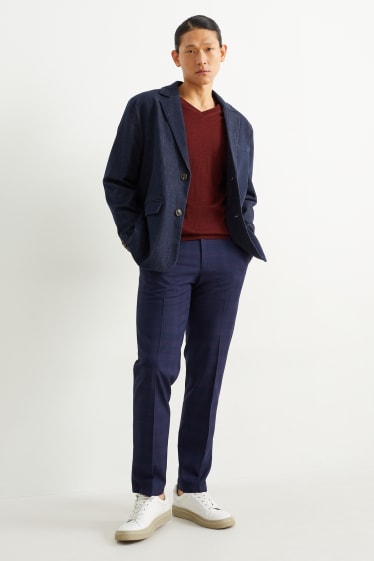 Herren - Merino-Pullover - bordeaux