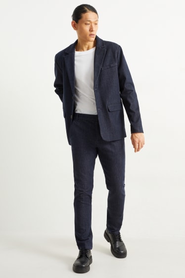 Hommes - Jean chino - tapered fit - bleu foncé