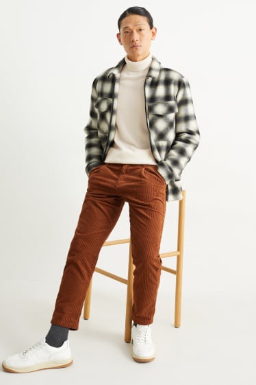Herren - Rollkragenpullover mit Kaschmir-Anteil - Woll-Mix - cremeweiß