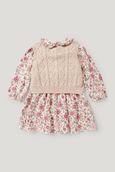Baby Girls - Baby-Outfit - 2 teilig - beige