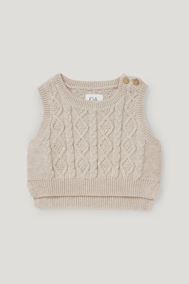 Baby Girls - Baby-Outfit - 2 teilig - beige