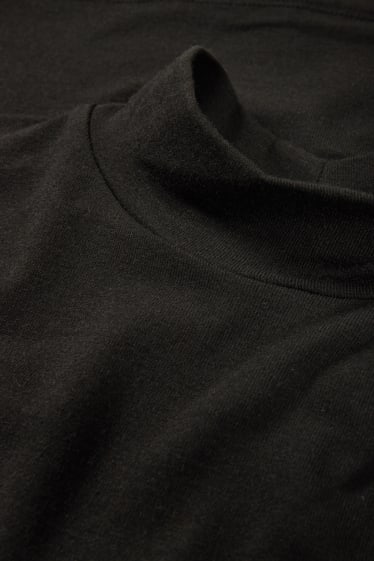 Damen - Rollkragenshirt - schwarz
