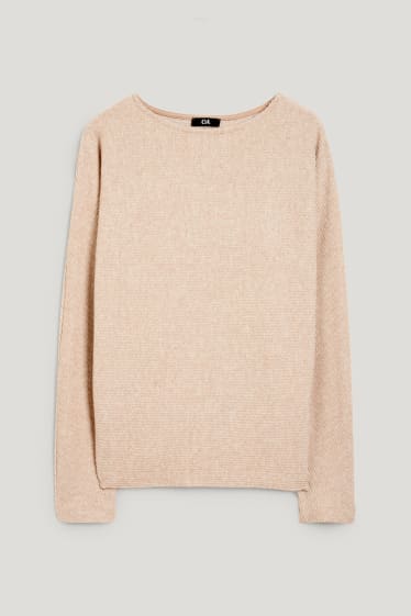 Damen - Sweatshirt - hellbeige