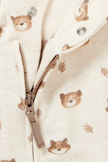 Baby Boys - Baby-Overall - gemustert - hellbeige