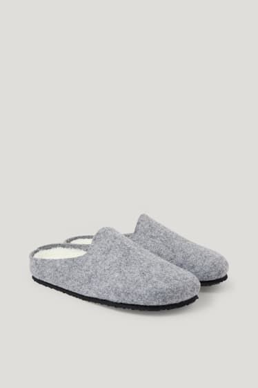 Hommes - Chaussons - gris clair chiné