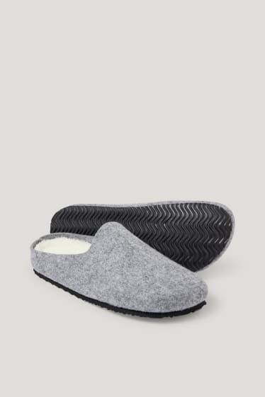 Hommes - Chaussons - gris clair chiné