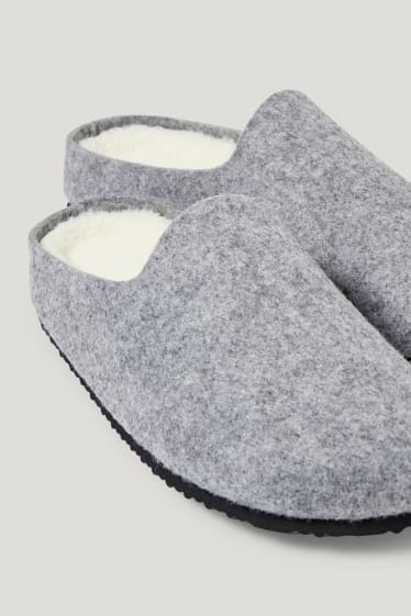 Hommes - Chaussons - gris clair chiné