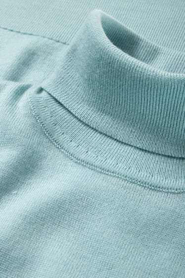Damen - Basic-Merino-Rollkragenpullover - mintgrün