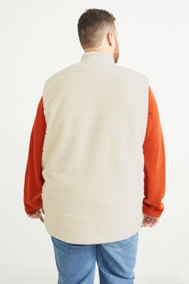 Men XL - Teddy fur waistcoat - cremewhite