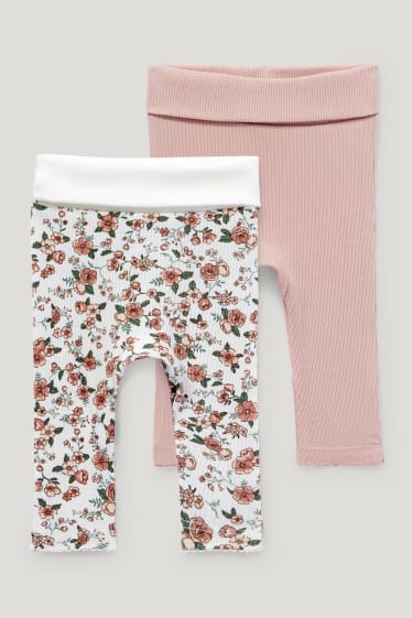 Baby Girls - Multipack 2er - Baby-Leggings - cremeweiß