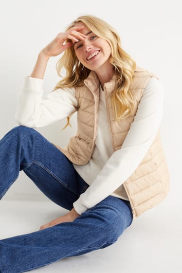 Dames - Bodywarmer - licht beige