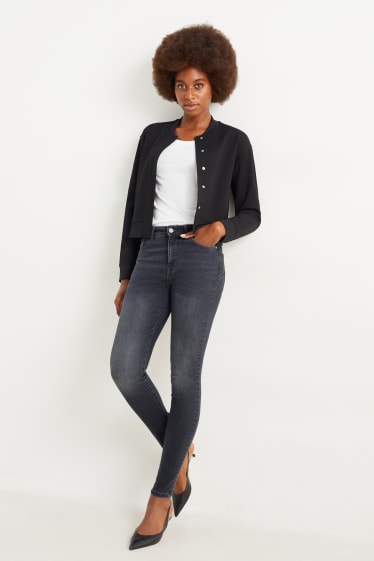 Femmes - Skinny jean - mid waist - shaping jean - LYCRA® - jean gris foncé