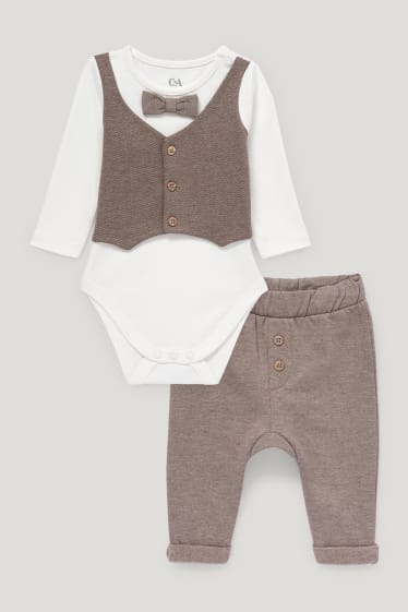 Baby Boys - Baby-Outfit - 2 teilig - cremeweiß