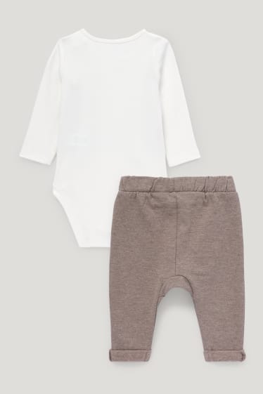 Baby Boys - Baby-Outfit - 2 teilig - cremeweiß