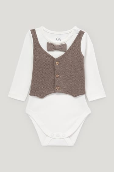 Baby Boys - Baby-Outfit - 2 teilig - cremeweiß