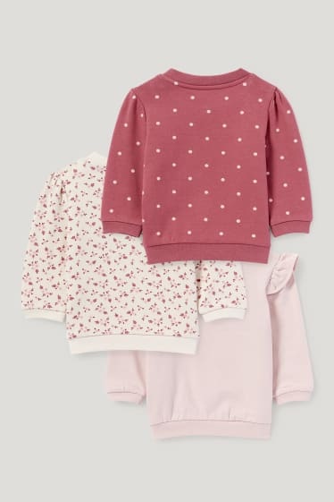 Baby Girls - Multipack 3er - Baby-Sweatshirt - pink