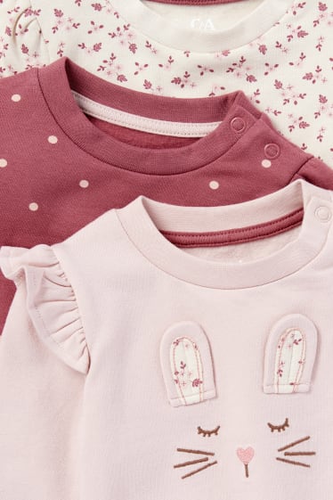 Baby Girls - Multipack 3er - Baby-Sweatshirt - pink