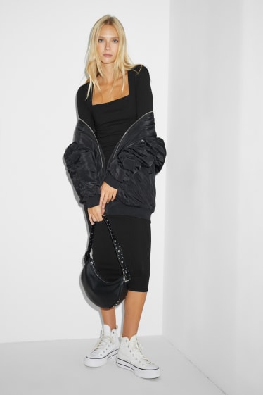 Clockhouse Girls - CLOCKHOUSE - Bodycon Kleid - schwarz