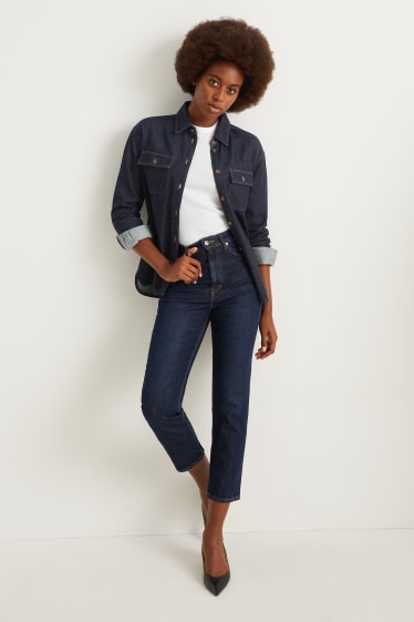 Damen - Jeansbluse - jeans-dunkelblau