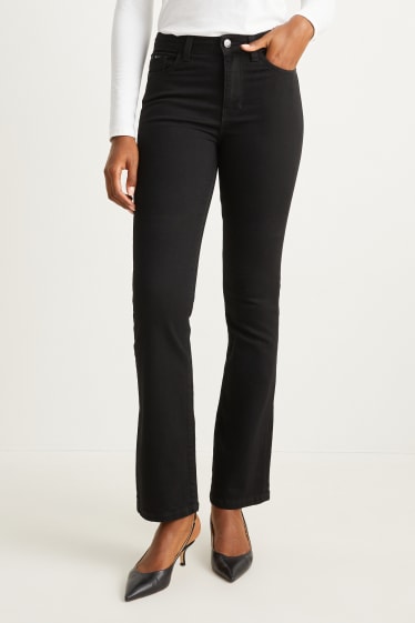 Dames - Bootcut jeans - mid waist - LYCRA® - zwart