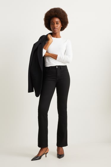 Dames - Bootcut jeans - mid waist - LYCRA® - zwart