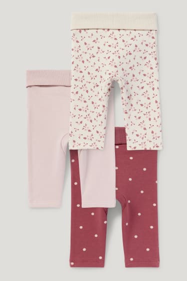 Baby Girls - Multipack 3er - Baby-Thermoleggings - dunkelrot