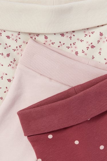 Baby Girls - Multipack 3er - Baby-Thermoleggings - dunkelrot