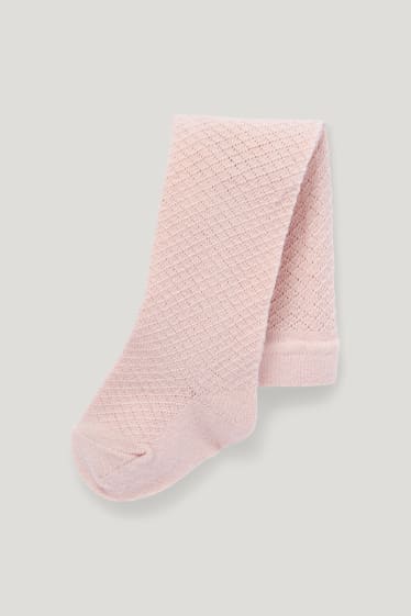 Baby Girls - Baby-Strick-Outfit - 2 teilig - dunkelrosa
