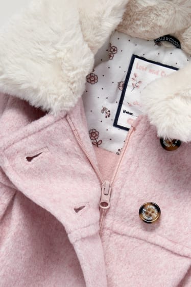 Baby Girls - Baby-Jacke mit Kapuze - rosa
