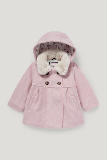 Baby Girls - Baby-Jacke mit Kapuze - rosa
