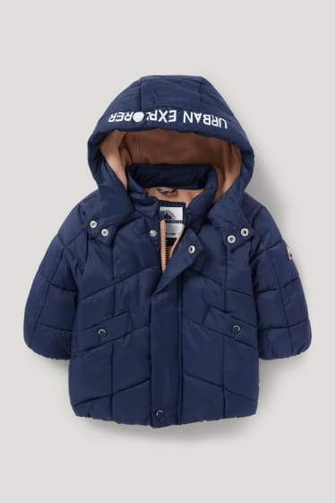 Baby Boys - Baby-Steppjacke mit Kapuze - dunkelblau